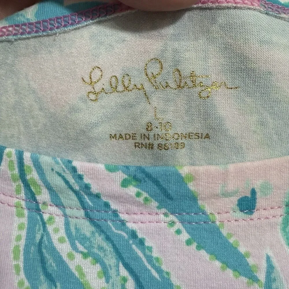 Lilly Pulitzer UPF 50 Mandevilla Baby Hip Nautic Mini Sophie Ruffle Dress Girl L